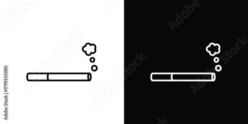 Cigarette icon outline. Vector isolated pictogram for web