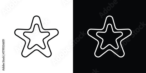 Cookie cutter icon outline. Vector isolated pictogram for web