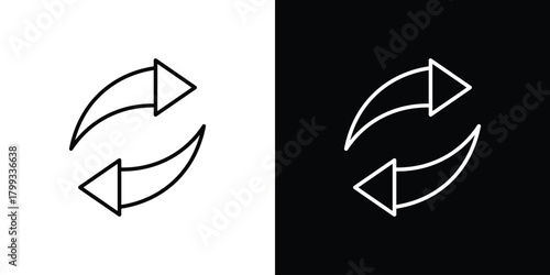 Converter icon outline. Vector isolated pictogram for web