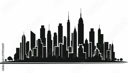City Skyline Silhouette Urban Landscape Architecture
