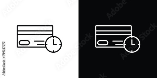 Credit history icon outline. Vector isolated pictogram for web