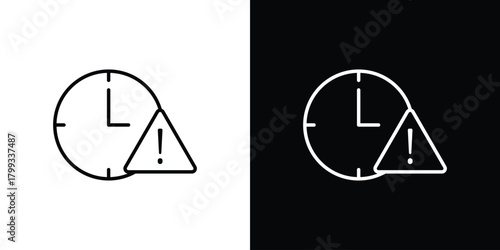 Delay icon outline. Vector isolated pictogram for web