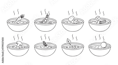 Eight stages of a person jumping into a bowl of water silhouette