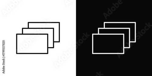 Depth perception icon outline. Vector isolated pictogram for web