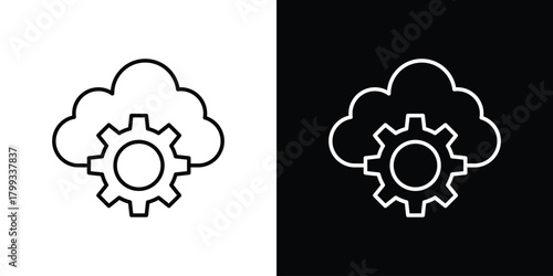 Devops icon outline. Vector isolated pictogram for web
