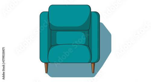 teal armchair top view a furniture plan for interior design projects perfect for showcasing modern household arrangement and rebuild floorplan blueprint