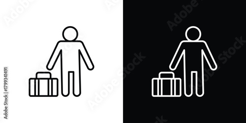 Guest icon outline. Vector isolated pictogram for web