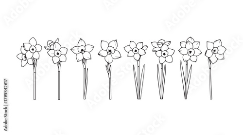 Collection of delicate floral hair pins with intricate designs silhouette