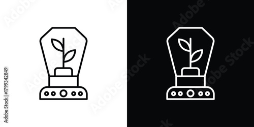 Incubator icon outline. Vector isolated pictogram for web