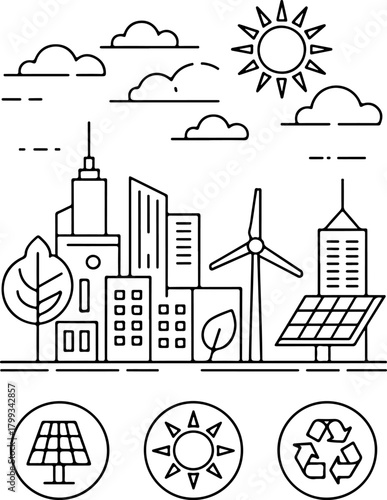 Eco City illustration 