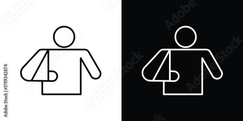 Injuries icon outline. Vector isolated pictogram for web