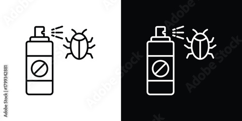 Insecticide icon outline. Vector isolated pictogram for web