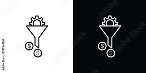Lead generation icon outline. Vector isolated pictogram for web