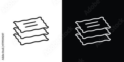 Lasagne icon outline. Vector isolated pictogram for web