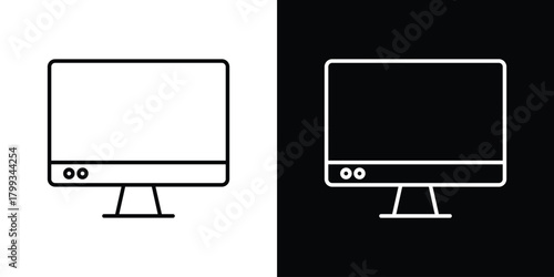 LCD icon outline. Vector isolated pictogram for web
