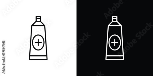 Ointment icon outline. Vector isolated pictogram for web