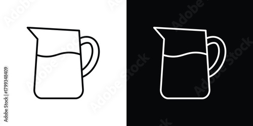 Pitcher icon outline. Vector isolated pictogram for web