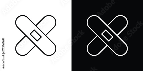 Plaster icon outline. Vector isolated pictogram for web