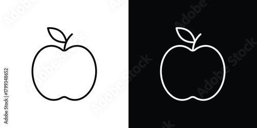 Plum icon outline. Vector isolated pictogram for web