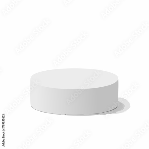 Minimalist White Round Display Platform for Product Presentation