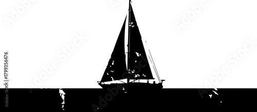 Majestic sailboat glides across the ocean evoking freedom and adventure on a vast, open sea journey