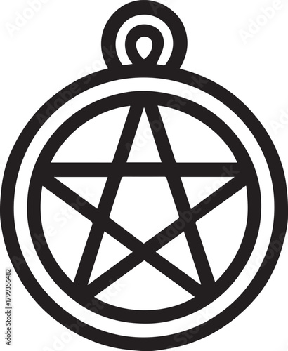 A symbol of mystic amulet with intricate details and symbolic representation, perfectly encapsulating the essence of arcane charm and esoteric fascination. 