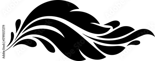 Elegant flourish design element adds sophisticated beauty to any project, creating timeless visual appeal.