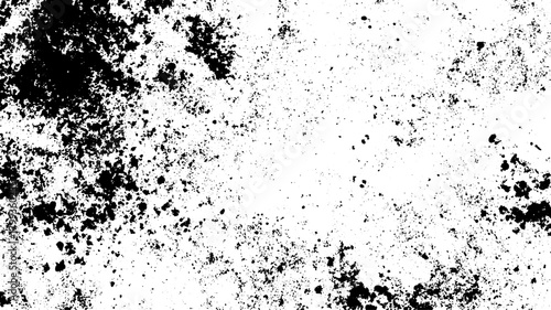 Grunge texture overlay in black and white. Distressed vector illustration suitable for various design projects in a set format.