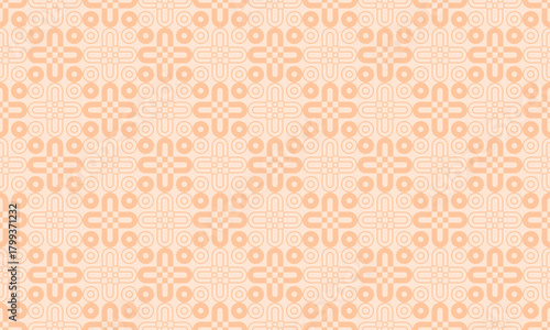 Soft Peach Geometric Seamless Pattern