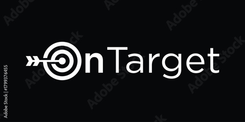 on target logo design graphic vector icon