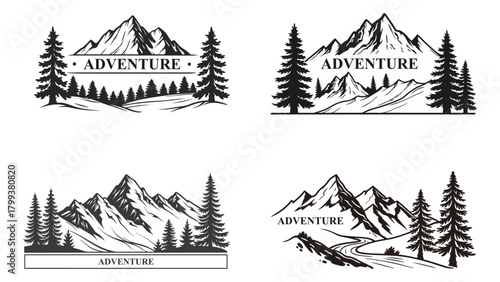 Mountain and Forest Adventure Emblems Collection