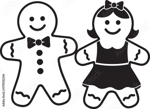 Gingerbread cookie couple