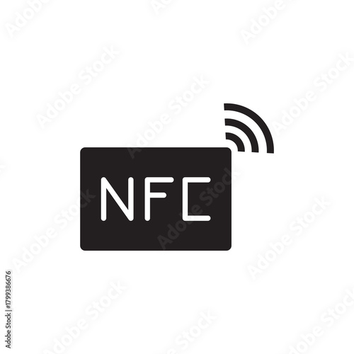 NFC Tag Credit Card Contactless Technology Icon