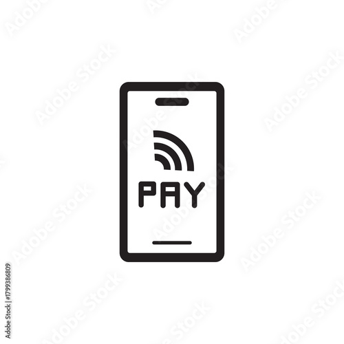 Online Pay Button Mobile Phone Transaction Icon