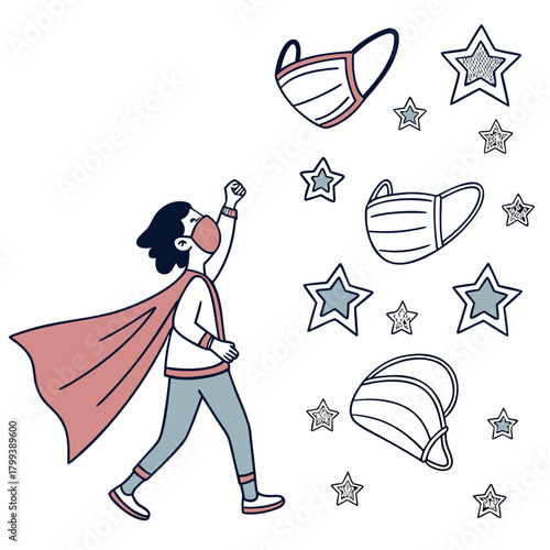 Superhero with Masks