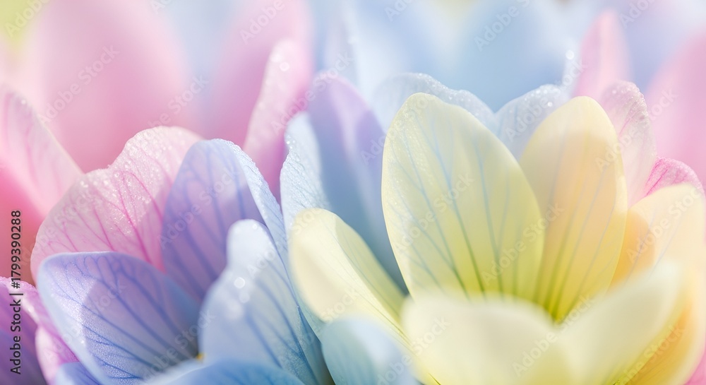 Fototapeta premium Soft colorful flower petal background