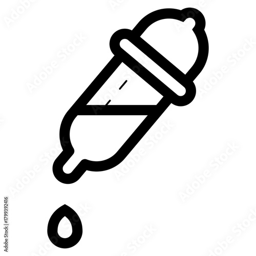 glass pipette liquid drop icon