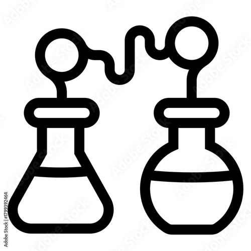 laboratory liquid glass flasks icon