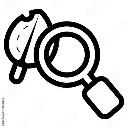 biology research on leaf icon