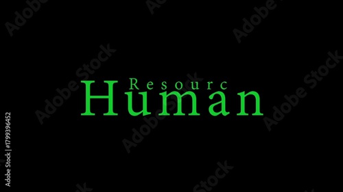 Human Resources Text Animation with Animate In Effect