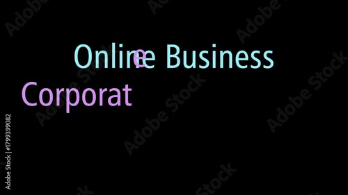 Online Business Corporate Management Office Productivity Text Animation with Animate In Effect