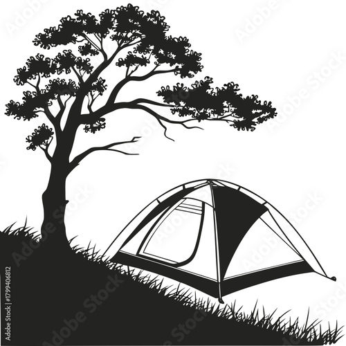 tent in the forest