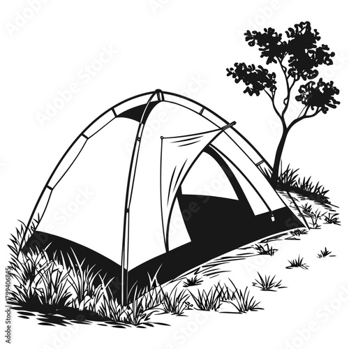 camping in the mountains