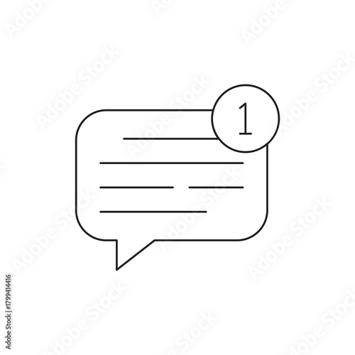 Outline Message with Unread Notification Counter