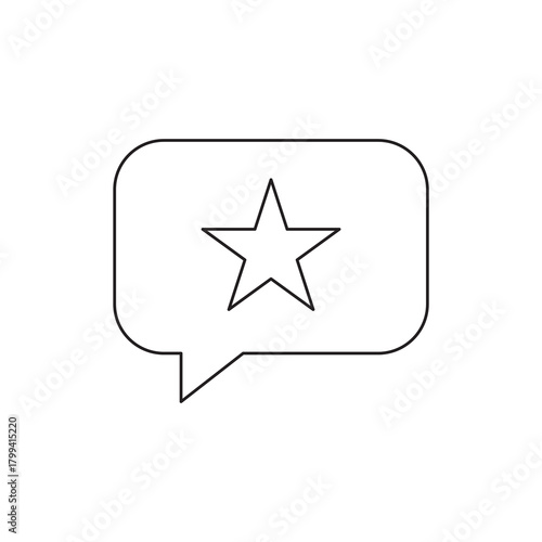 Outline Chat Message with Star Rating