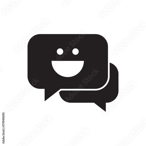 Solid Chat with Happy Smiley Face