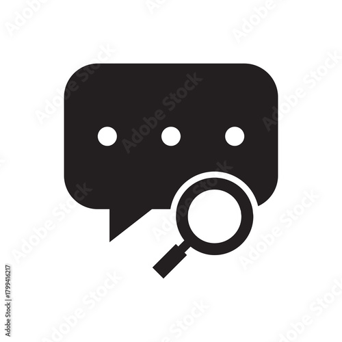 Solid Chat Message Search Icon