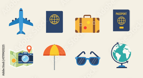 travel and tourism icons
