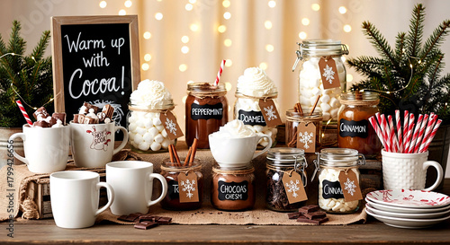 Festive Hot Cocoa Bar for Cozy Winter Holidays