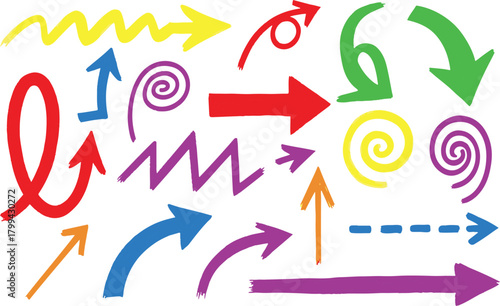 Abstract geometric shapes and lines with vibrant color accents